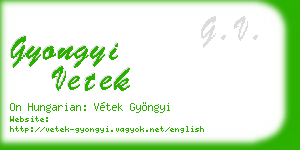 gyongyi vetek business card
