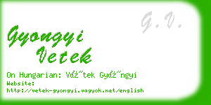 gyongyi vetek business card